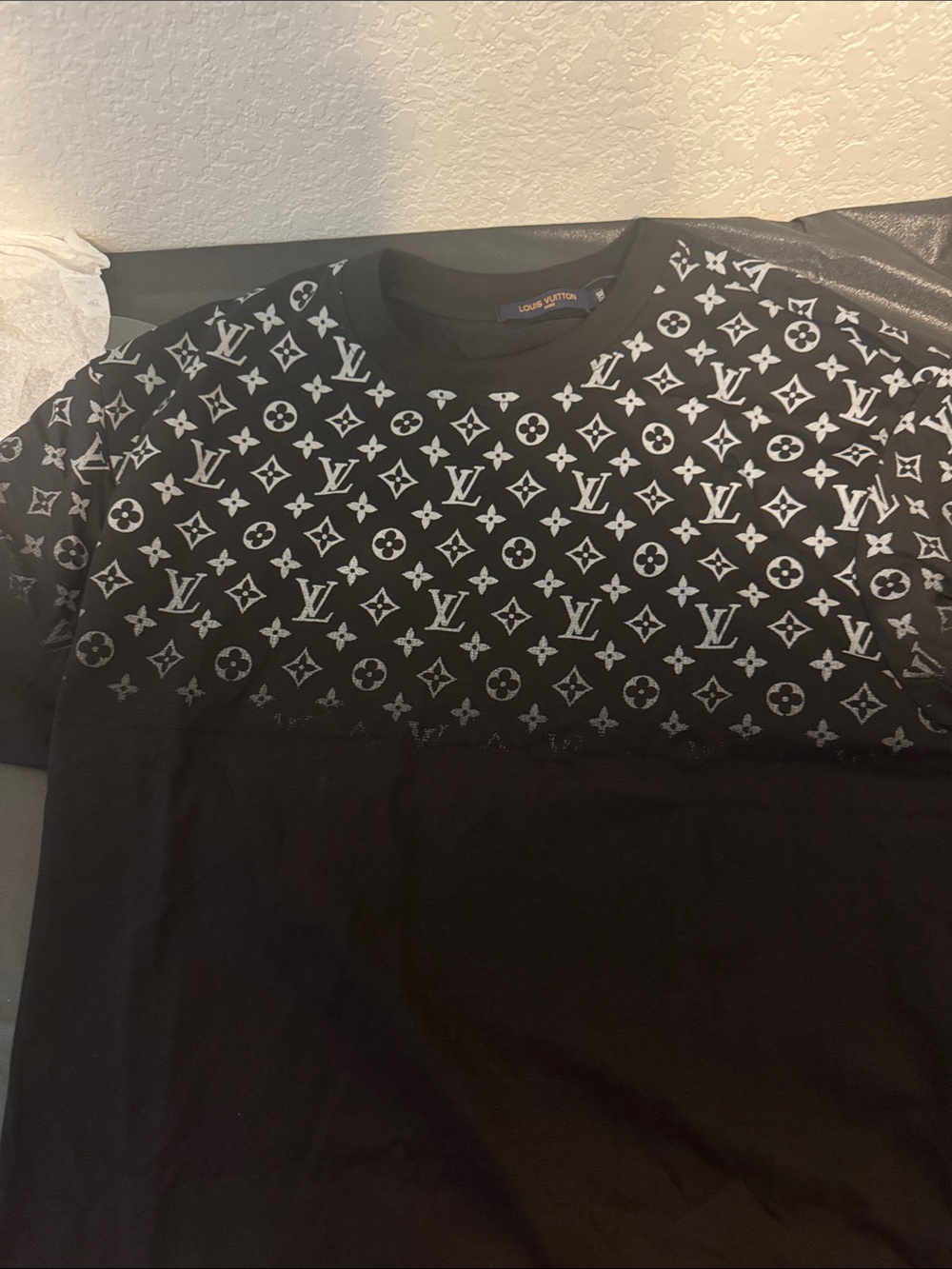 Louis Vuitton Black Monogram Logo Tee - Picture 2 of 3